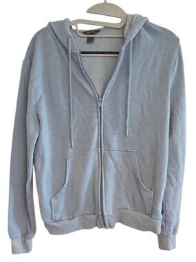 Eddie Bauer Full Zip Hoodie Hooded Sweatshirt Drawstring Sz S Womens Grunge Soft